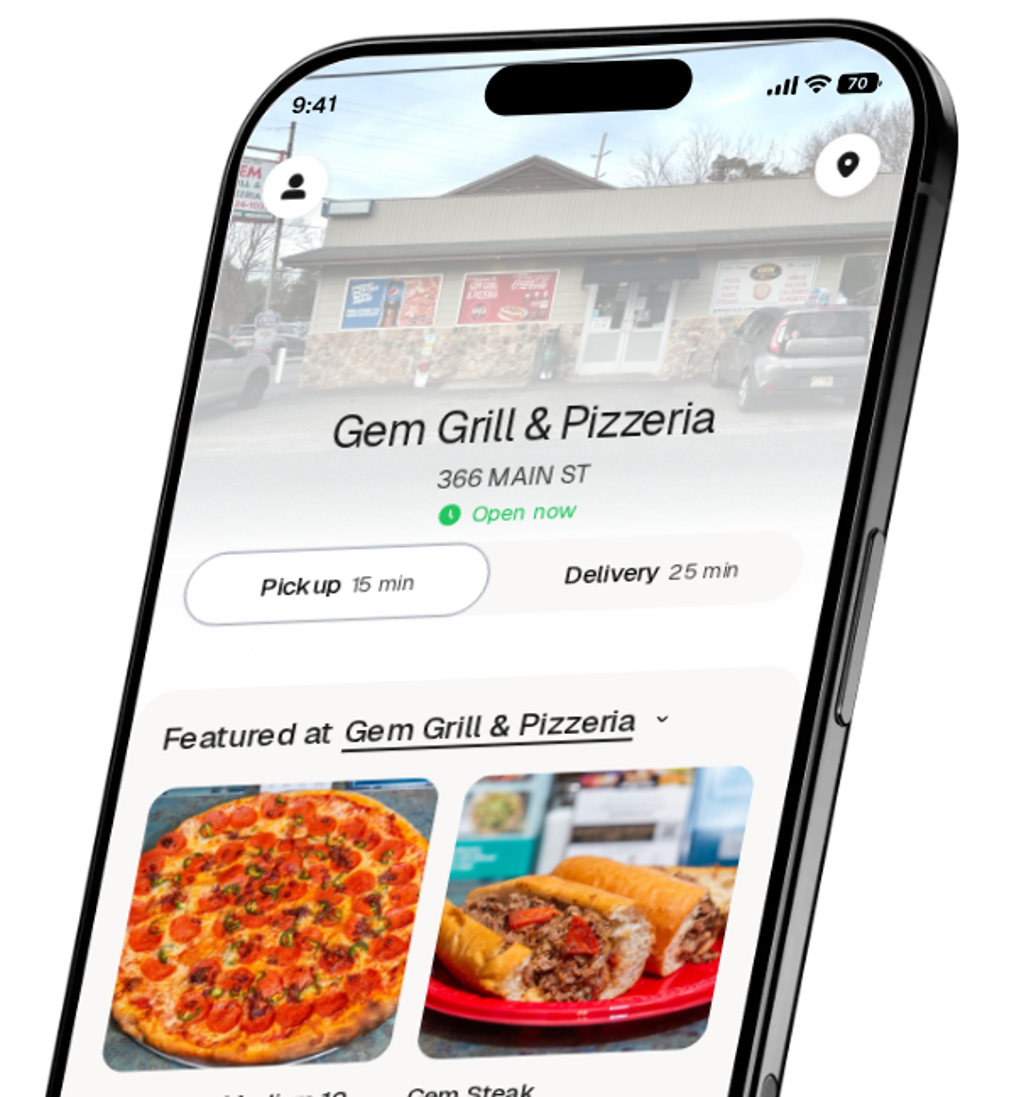 Gem Grill & Pizzeria app preview