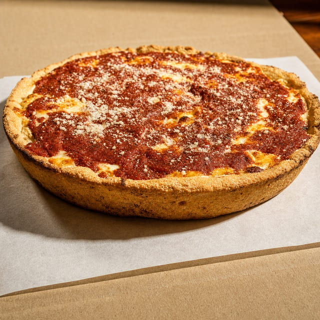 Regular Deep Dish Pizza.