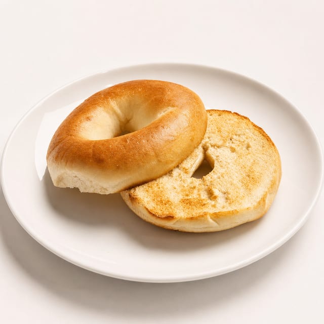 Toasted Bagel with Cream Cheese.